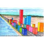 How to Draw One Point Perspective Cityscape