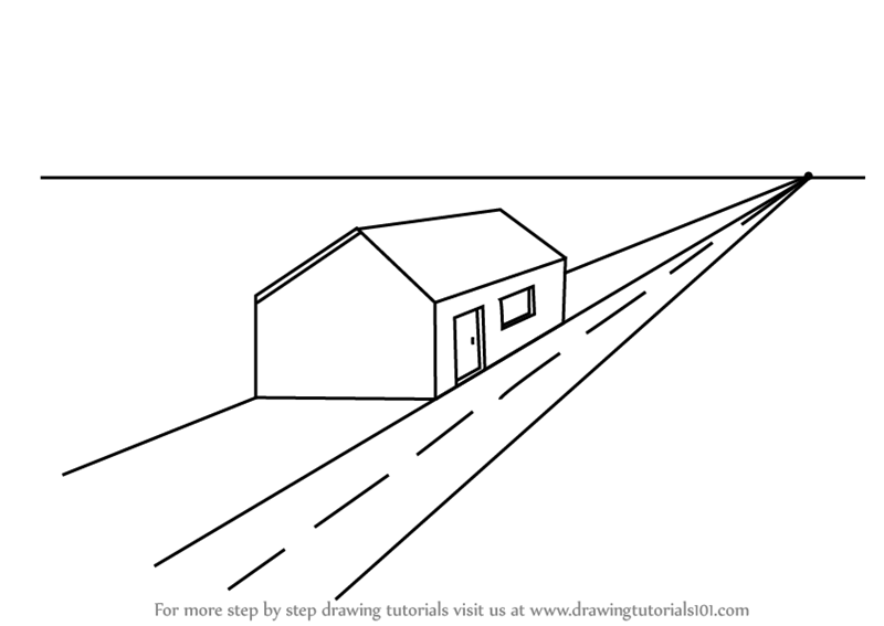 1 point perspective road