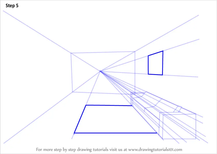 Learn How to Draw One Point Perspective Room (One Point Perspective ...