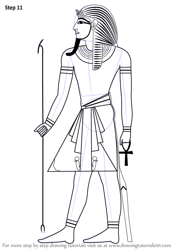 Learn How to Draw a Pharaoh (Christianity) Step by Step : Drawing Tutorials