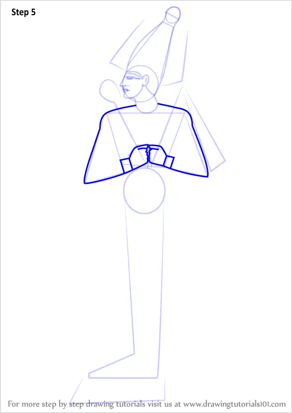 Learn How to Draw Osiris (Egyptian Gods) Step by Step : Drawing Tutorials