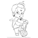 How to Draw Baby Hanuman