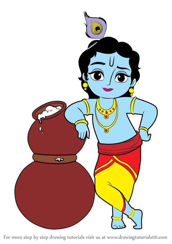 Learn How to Draw Bal Krishna (Hinduism) Step by Step ...