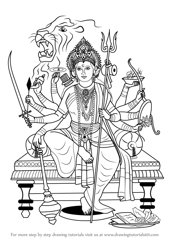 Durga Sketch Royalty-Free Images, Stock Photos & Pictures | Shutterstock