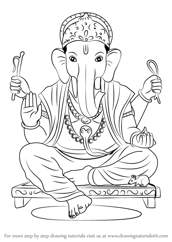 Download Ganesh Ji HD Beautiful Drawing Wallpaper | Wallpapers.com-saigonsouth.com.vn