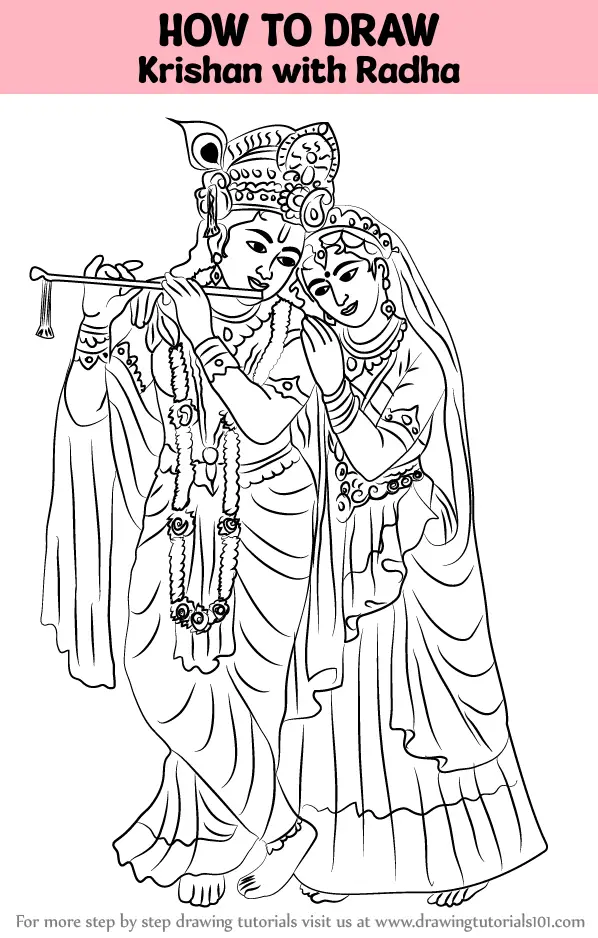 How to Draw Bal Krishna (Hinduism) Step by Step | DrawingTutorials101.com
