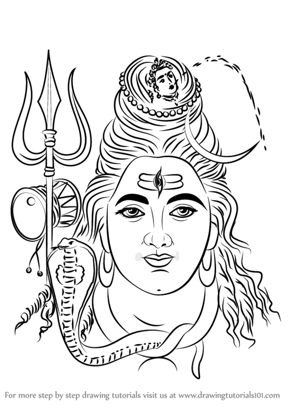 pencil drawing of lord shiva