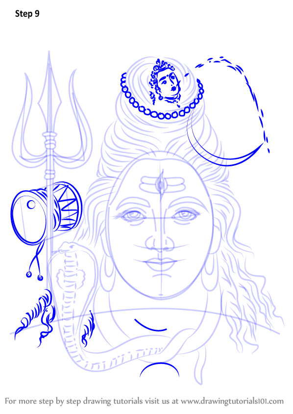 pencil drawing of lord shiva