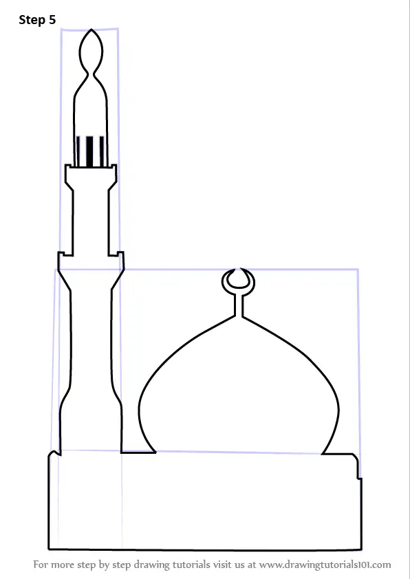 How to Draw Mosque Easy  YouTube