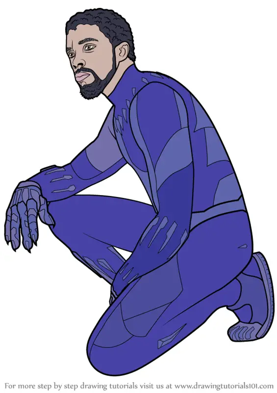 Learn How to Draw Black Panther from Avengers Endgame (Avengers: Endgame)  Step by Step : Drawing Tutorials