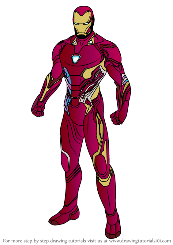 35+ Trends For Avengers Endgame Iron Man Drawing Easy Full Body