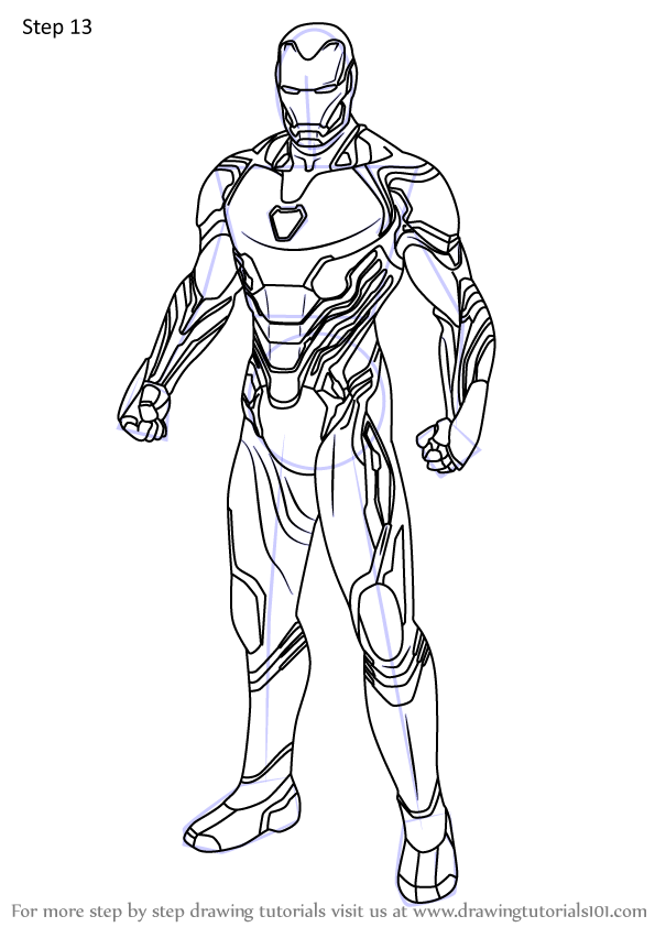 Iron Man Endgame Lineart Outline by nakajimaarts on DeviantArt