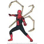 How to Draw Iron Spider from Avengers - Infinity War