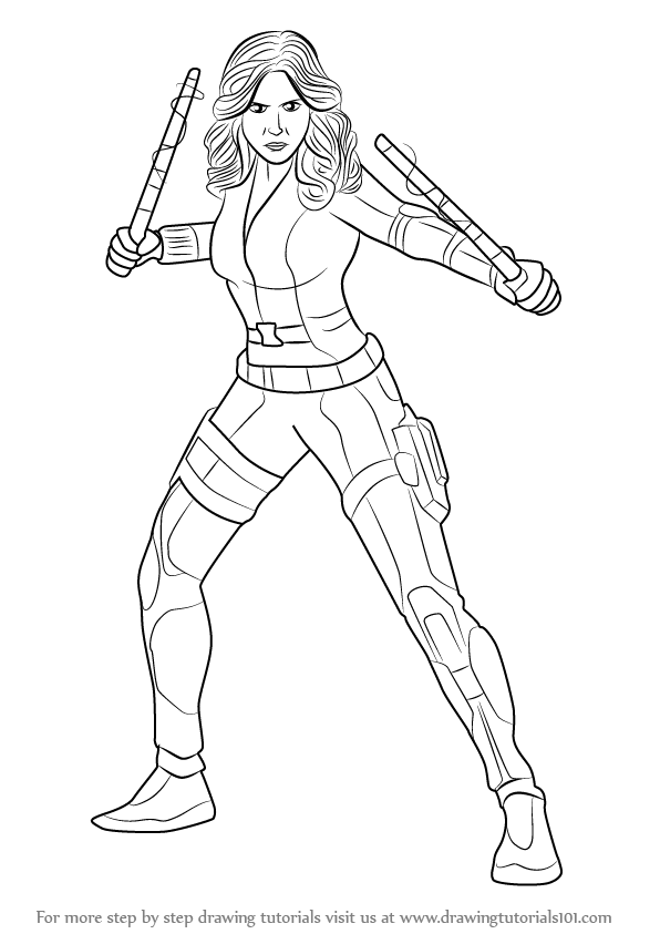 Marvel Black Widow Coloring Pages