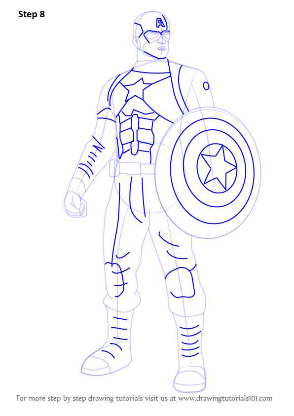 Learn How to Draw Captain America from Captain America Civil War