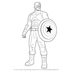 How to Draw Captain America from Captain America Civil War