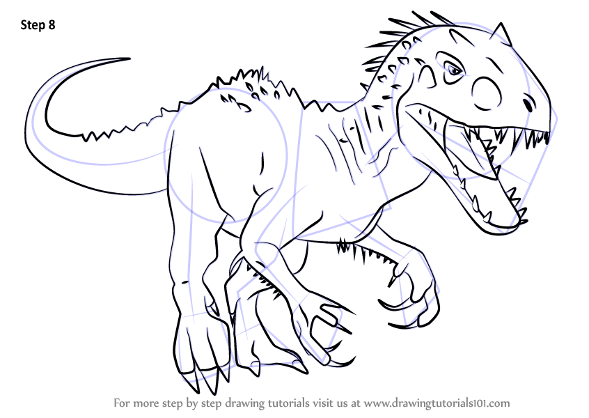 T Rex Drawing Jurassic World We Have More How To Draw Dinosaurs On 