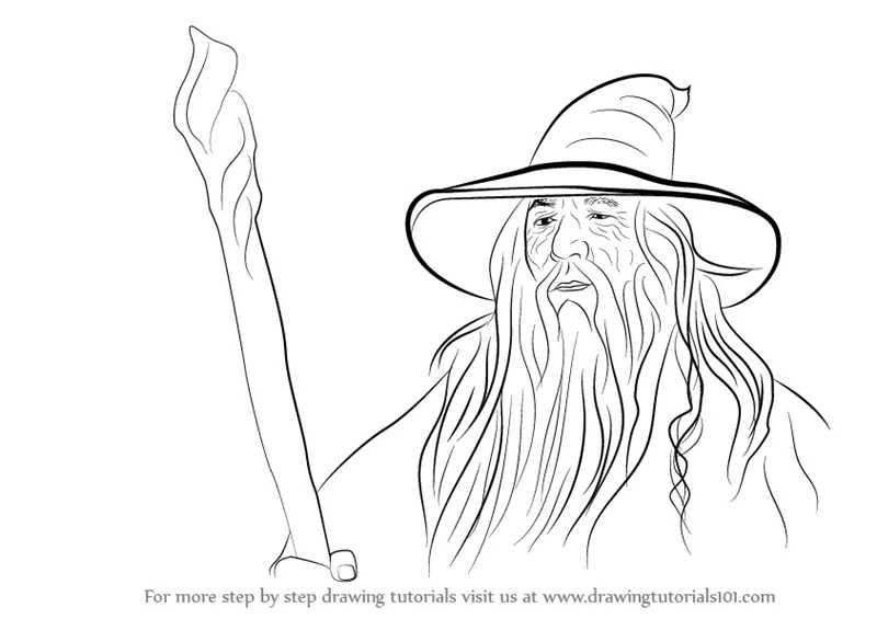 Learn How to Draw Gandalf from Lord of the Rings (Lord of