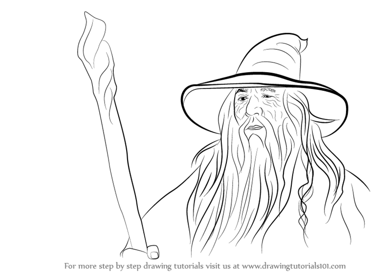 Gandalf drawing  Hobbit art Tolkien art Harry potter sketch