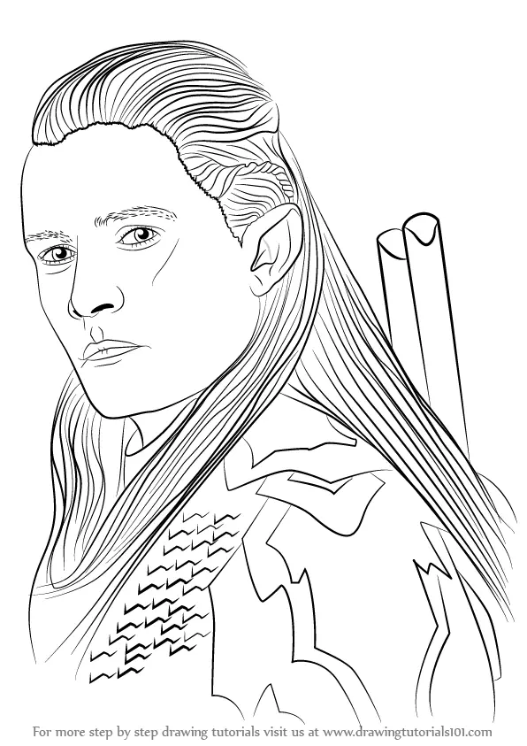 Step by Step How to Draw Legolas form Lord of the Rings