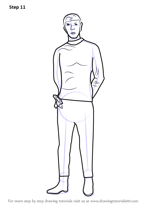 Learn How to Draw Spock Full Body from Star Trek (Star ... diagram right side face 