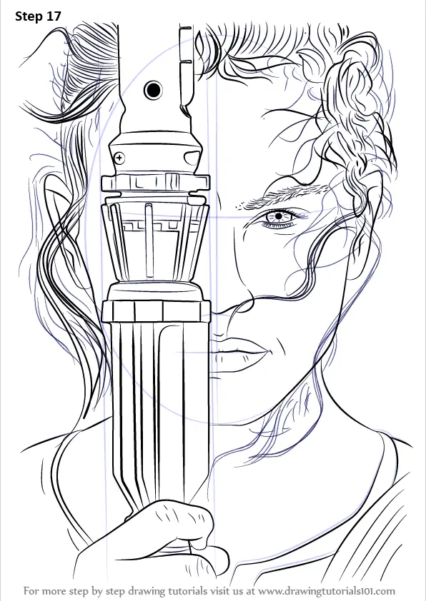 Learn How to Draw Rey from Star Wars - The Force Awakens ...