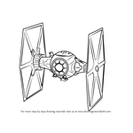 How to Draw TIE Fighter from Star Wars - The Force Awakens