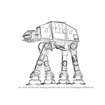 How to Draw AT-AT from Star Wars