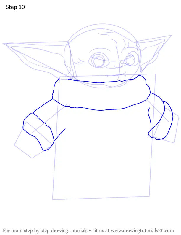 Learn How To Draw A Baby Yoda Star Wars Step By Step Drawing Tutorials