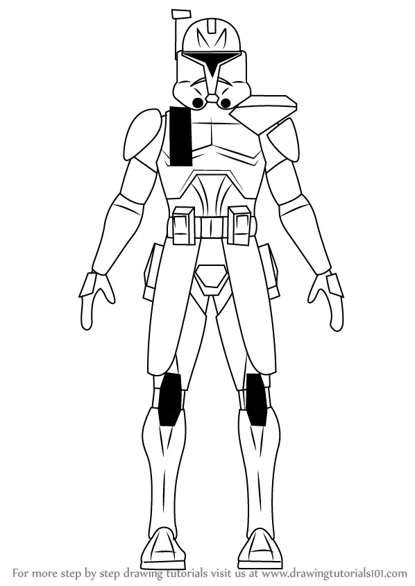 Learn How to Draw Captain Rex from Star Wars (Star Wars) Step by Step