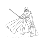 How to Draw Darth Vader from Star Wars