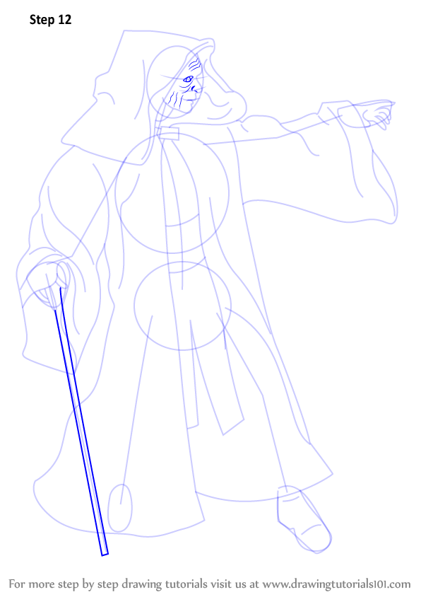 Step by Step How to Draw Emperor Palpatine from Star Wars