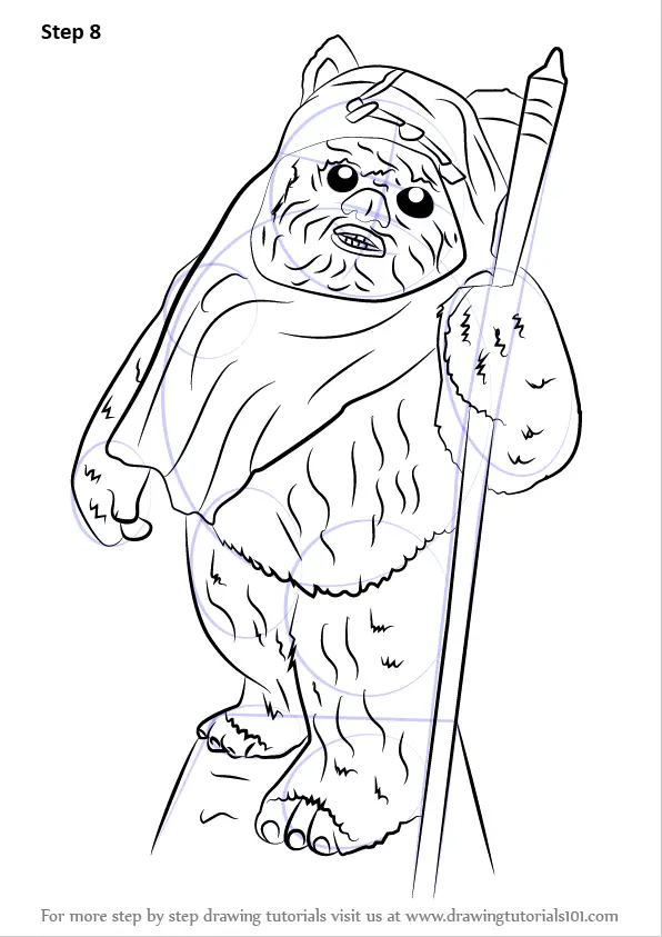 Learn How to Draw Ewok from Star Wars Star Wars Step by 