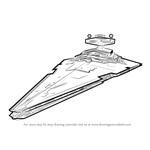 How to Draw Imperial-class Star Destroyer from Star Wars