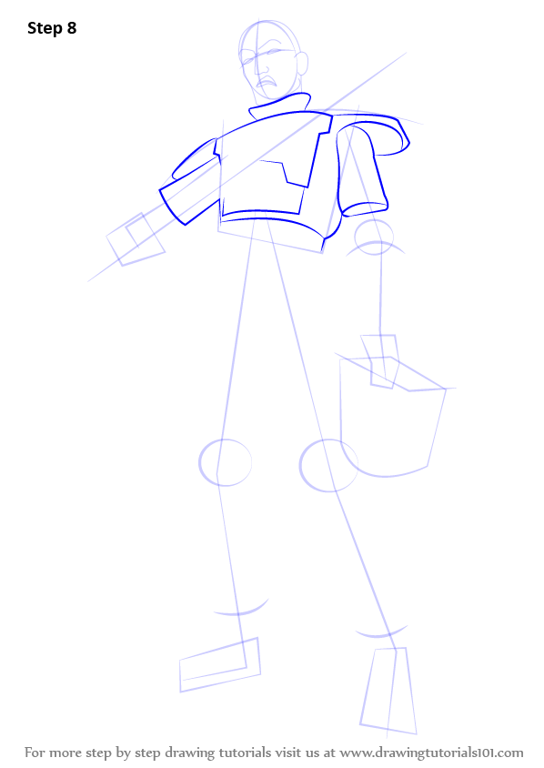 Download Step by Step How to Draw Pre Vizsla from Star Wars : DrawingTutorials101.com