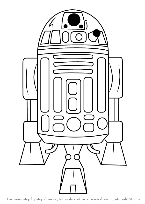 how to draw r2 d2 from star wars