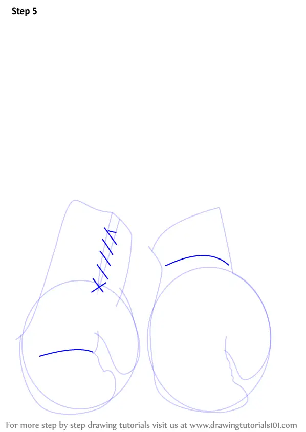 Learn How to Draw Boxing Gloves (Boxing) Step by Step : Drawing Tutorials