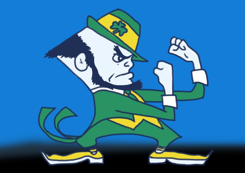 Learn How to Draw Notre Dame Fighting Irish Mascot (Clubs) Step by Step