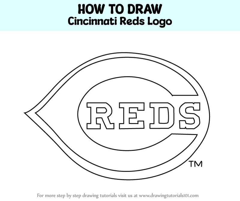 How to Draw Cincinnati Reds Logo (MLB) Step by Step ...