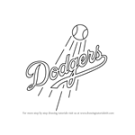 How to Draw Los Angeles Dodgers Logo