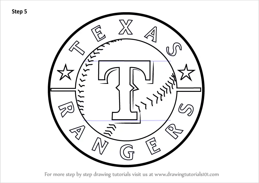 Learn How to Draw Texas Rangers Logo (MLB) Step by Step : Drawing