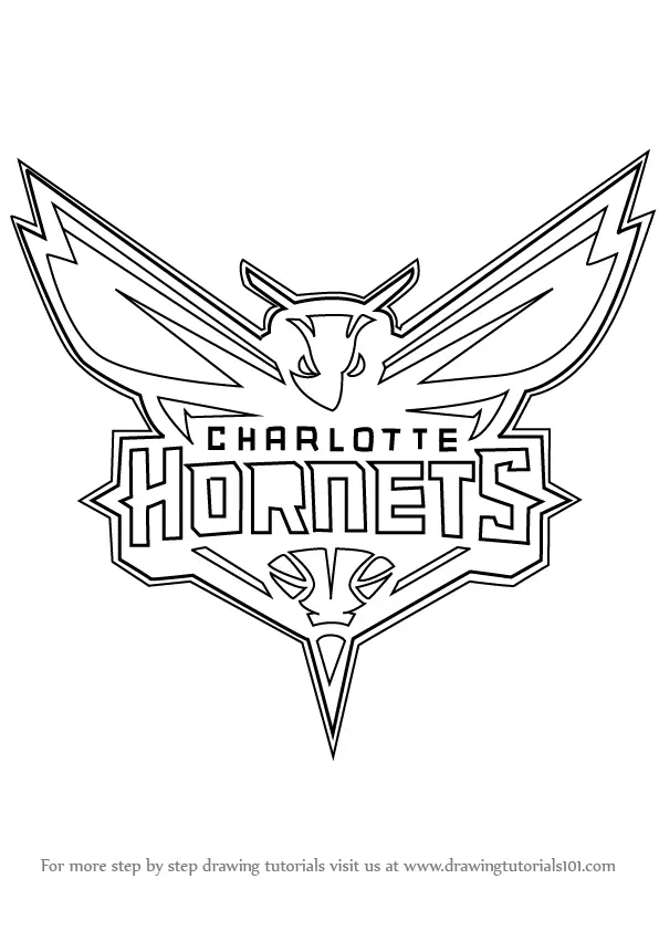 Learn How to Draw Charlotte Hornets Logo (NBA) Step by Step : Drawing