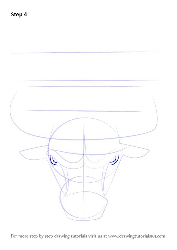 Step by Step How to Draw Chicago Bulls Logo : DrawingTutorials101.com