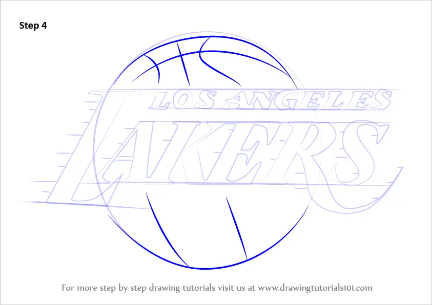 Learn How To Draw Los Angeles Lakers Logo (Nba) Step By Step : Drawing  Tutorials
