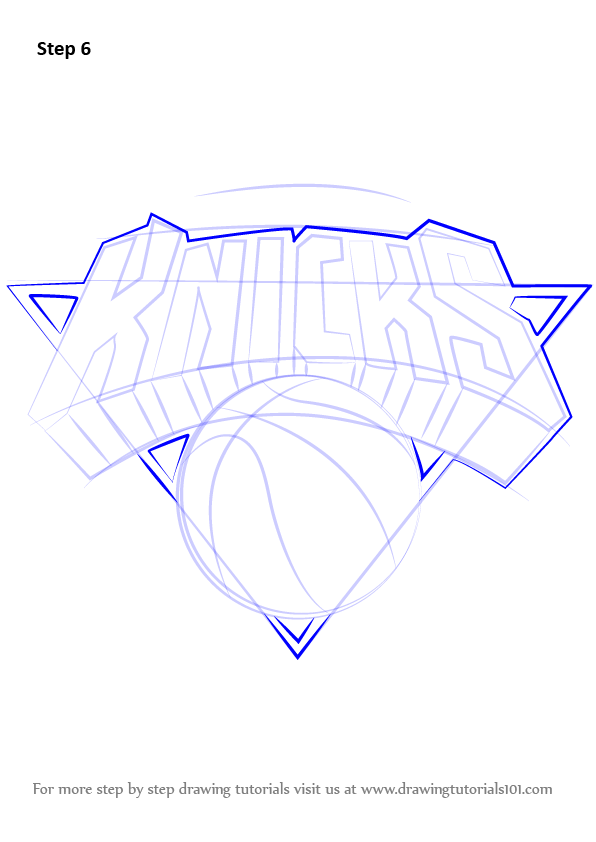 Learn How to Draw New York Knicks Logo (NBA) Step by Step : Drawing