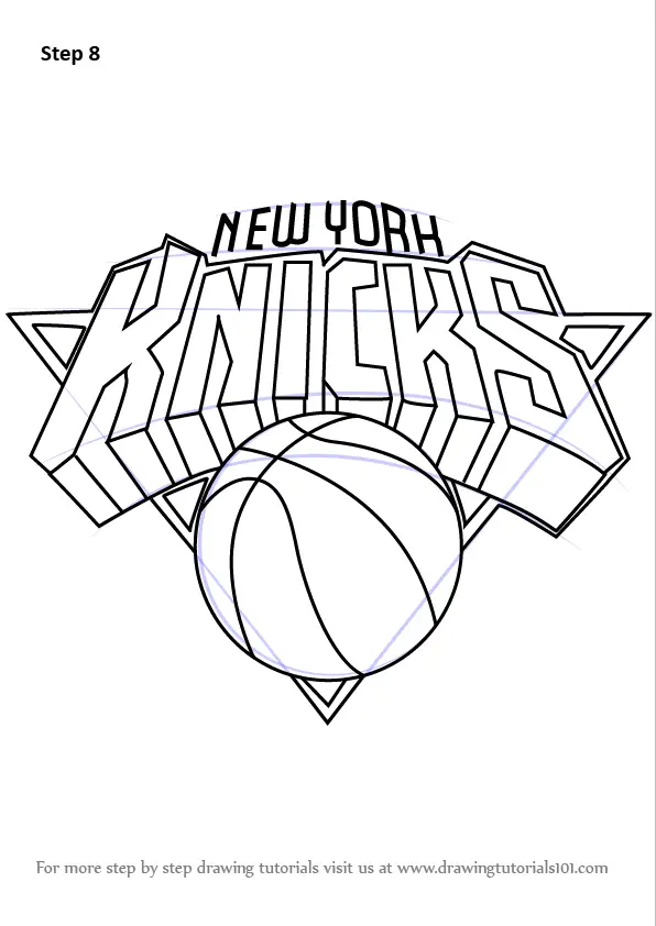 Learn How to Draw New York Knicks Logo (NBA) Step by Step : Drawing