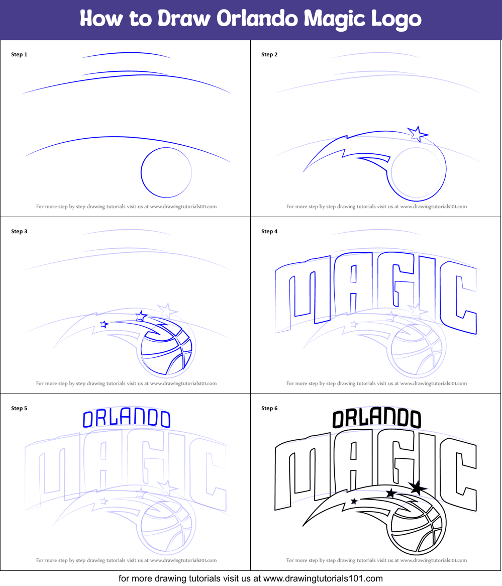 How to Draw Orlando Magic Logo Printable Step by Step