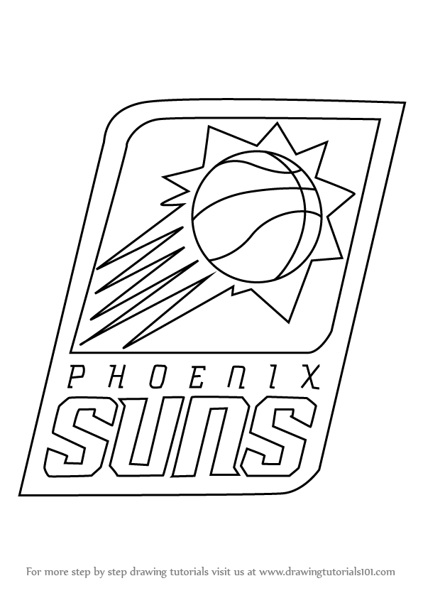 Learn How to Draw Phoenix Suns Logo (NBA) Step by Step : Drawing Tutorials