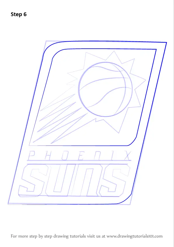 Learn How to Draw Phoenix Suns Logo (NBA) Step by Step : Drawing Tutorials