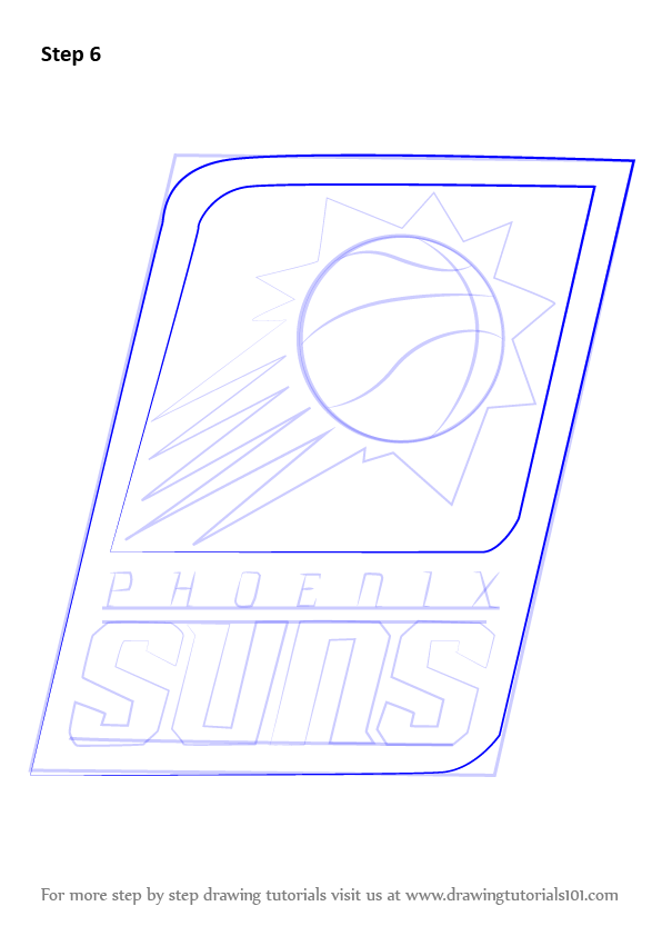 Learn How to Draw Phoenix Suns Logo (NBA) Step by Step : Drawing Tutorials